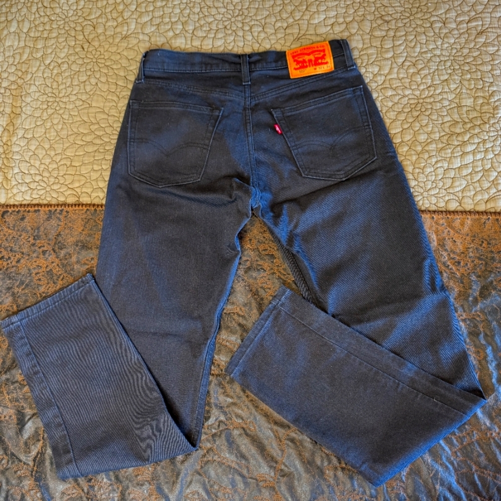 Levi 502 Men's Black Stretch Denim - Waterless - Size 32 x 34